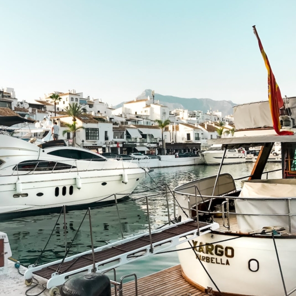 view of yachts at marina