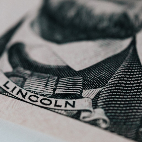 american dollar banknote on table