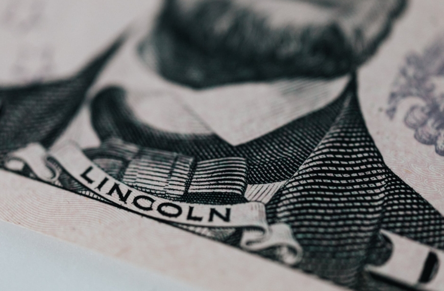 american dollar banknote on table