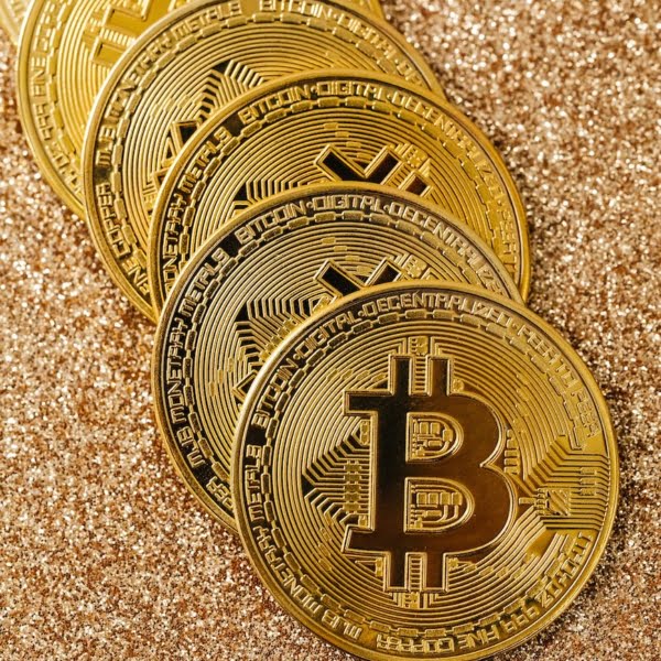 close up shot of bitcoins