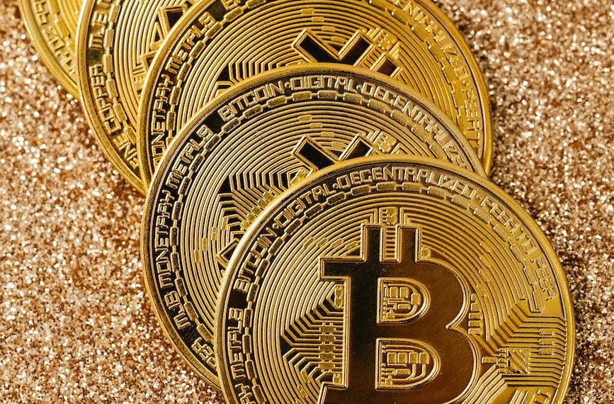 close up shot of bitcoins