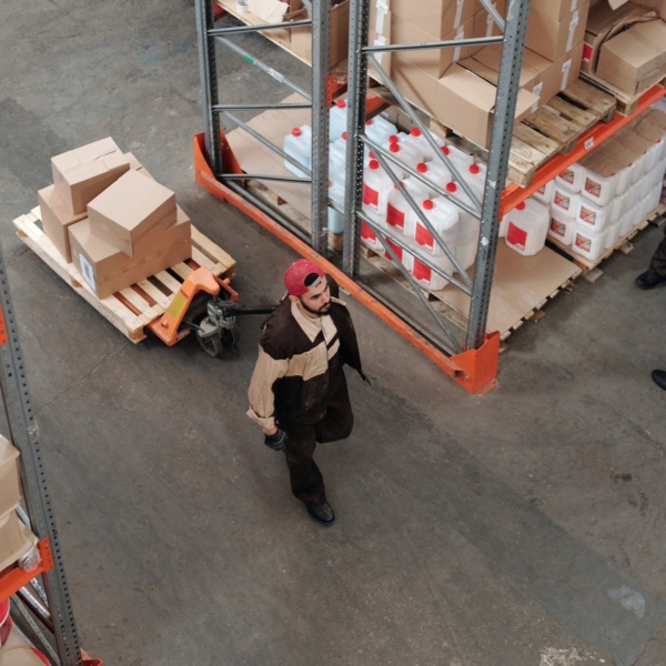 men working in a warehouse