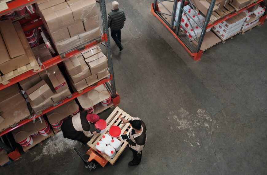 men working in a warehouse