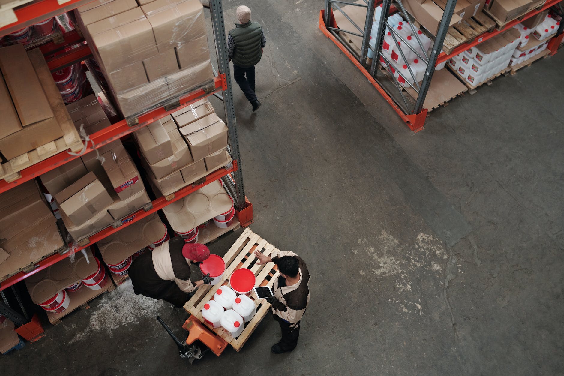 men working in a warehouse