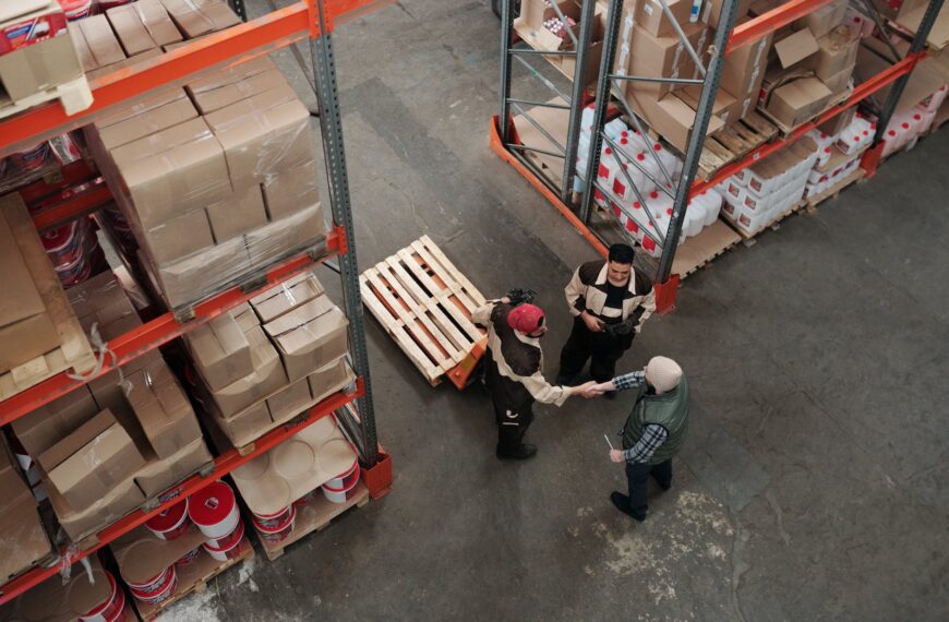 men working in a warehouse