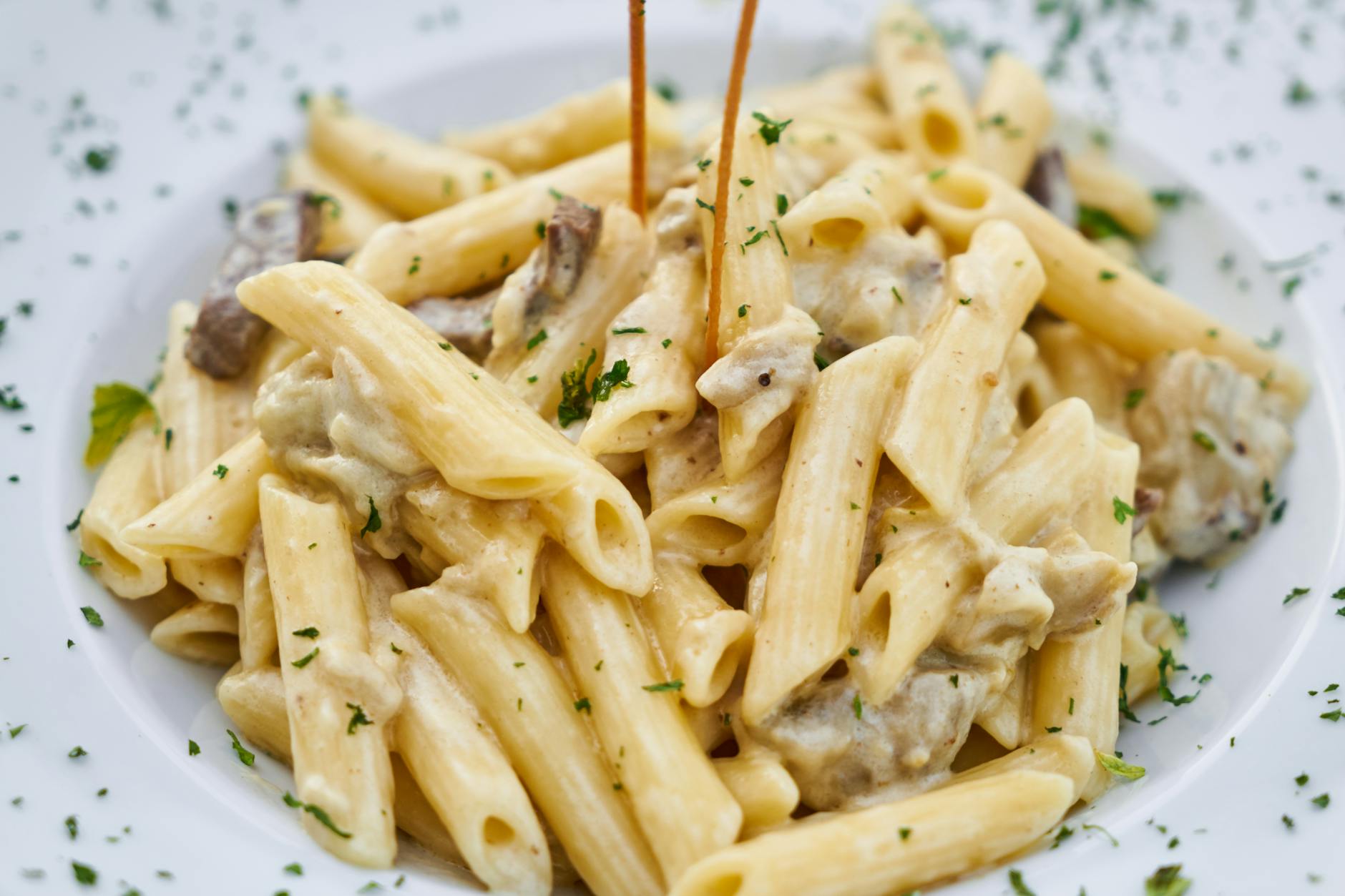 food photography of pasta