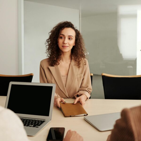 woman in a job interview