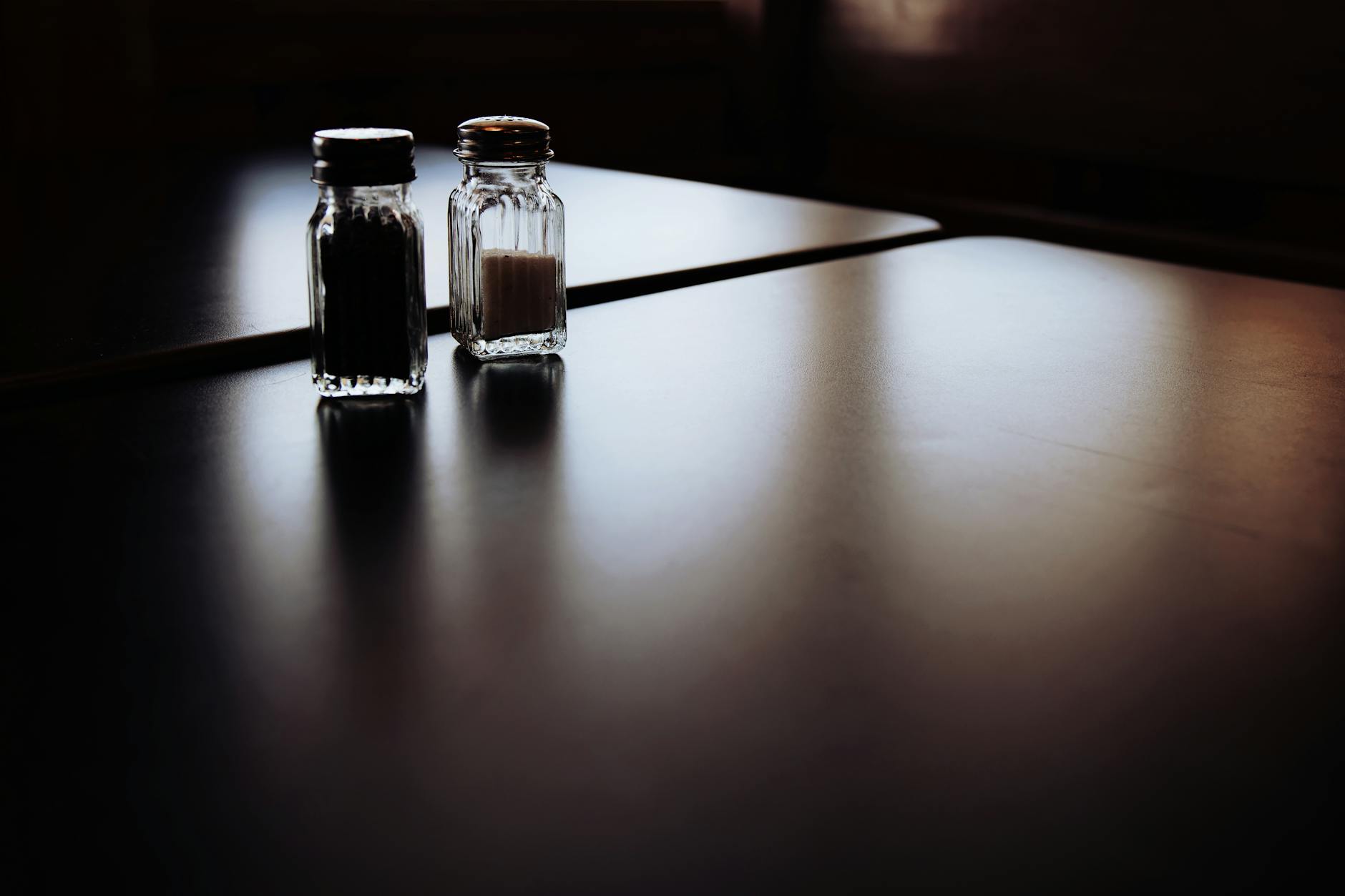 salt and pepper shakers on table